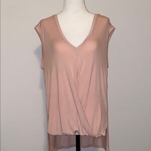 BCBGMaxAzria Blush Pink Draped Tank Top